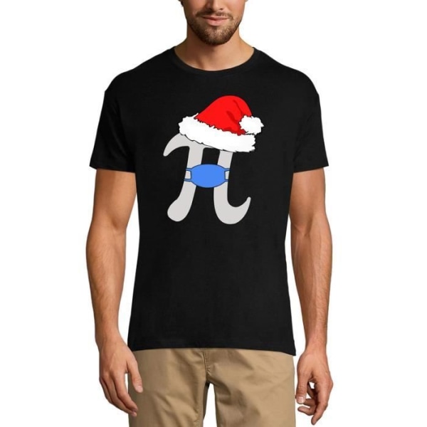 T-shirt herr Christmas Pi Mask - Rolig tomtehatt – Christmas Pi Mask - Tomteluva Rolig – Vintage svart T-shirt djup svart