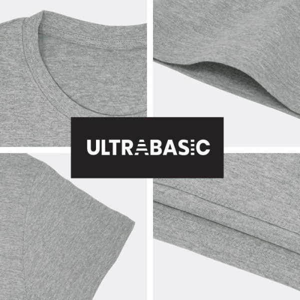Tennis Monster Vintage Grå T-Shirt för män - ULTRABASIC - Korta ärmar - Multisport Ljunggrå