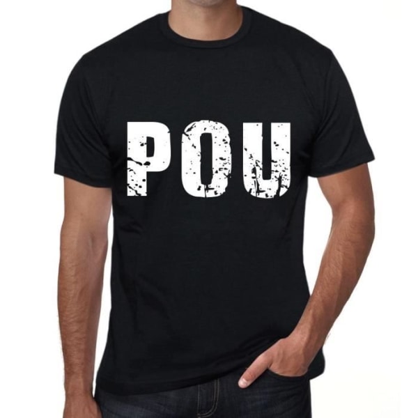 Herr T-shirt Pou T-shirt Vintage Svart djup svart