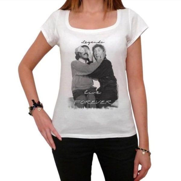 Gene Wilder Forever T-shirt för kvinnor – Gene Wilder Forever – Vintage T-shirt Vit