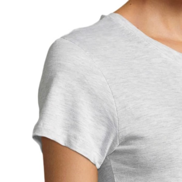 T-shirt med rund hals för kvinnor Så här ser en supermamma ut Vit vintage T-shirt Ljungvit