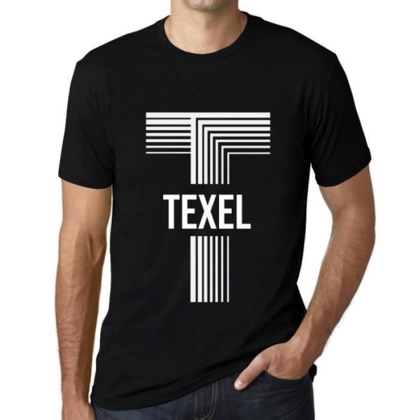 T-shirt herr Texel Vintage T-shirt svart djup svart