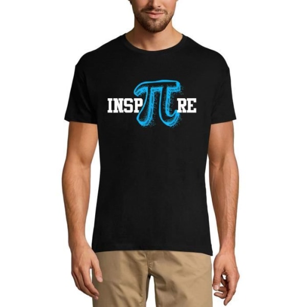 T-shirt herr Inspire Pi Symbol - Matematik – Inspire Pi Symbol - Math – Vintage svart T-shirt djup svart