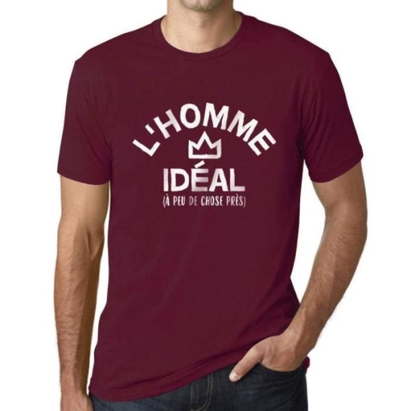 Idealisk T-shirt för män Vintage T-shirt Bordeaux