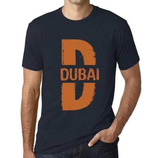 T-shirt - ULTRABASIC - Dubai - 100% Bomull - Korta Ärmar - Bekväm och Ekologisk Marin jag