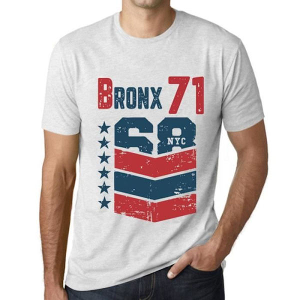 T-shirt herr Bronx 71 Vintage T-shirt Vit Ljungvit M