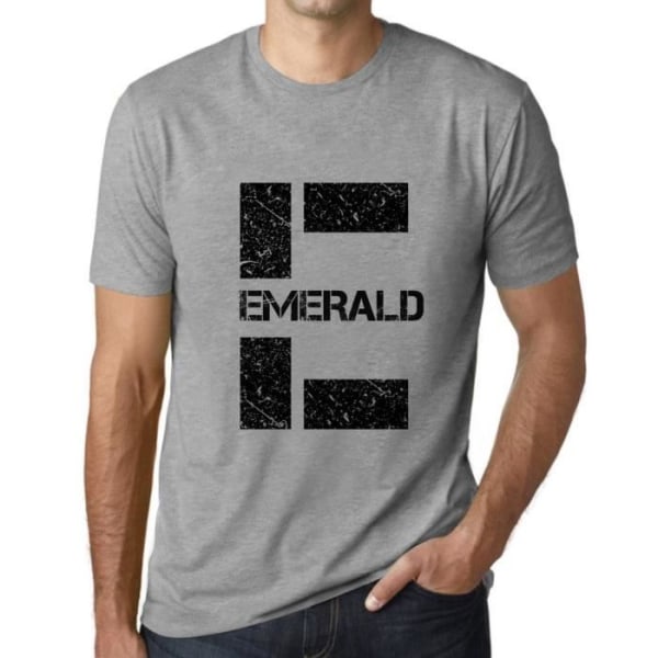 Men Emerald T-Shirt – Emerald – Vintage grå T-shirt Ljunggrå