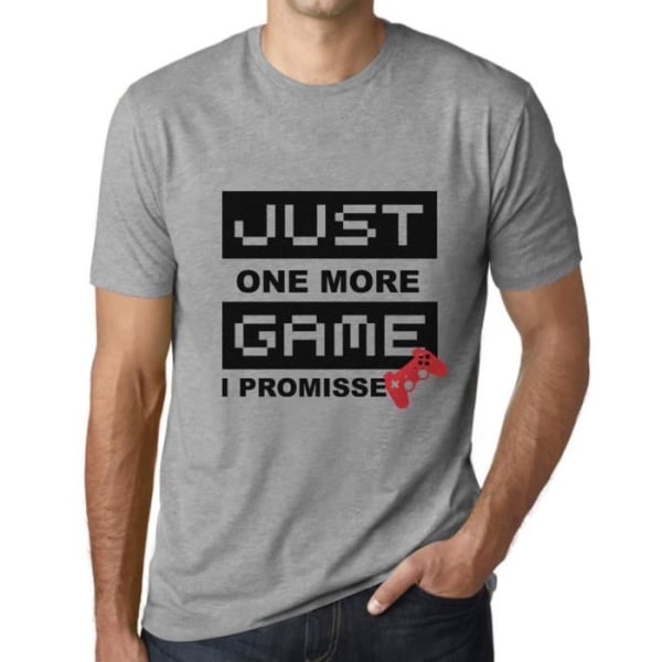 T-shirt herr Just One More Game: Fun Game Esports – Just One More Game Gaming Funny Esports – Vintage grå T-shirt Ljunggrå