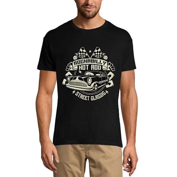 Hot Rod Rockabilly T-shirt herr - Street Classic - Rockabilly Hot Rod - Street Classic - Vintage svart T-shirt djup svart XL