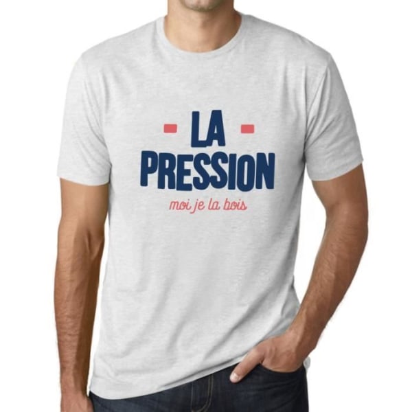 T-shirt för män The Pressure I Drink It T-shirt Vintage White Ljungvit