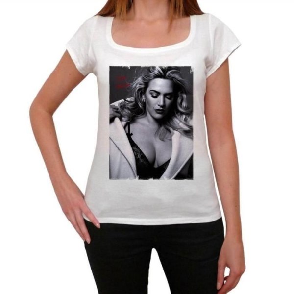 T-tröja för dam Kate Winslet Vintage T-shirt Vit