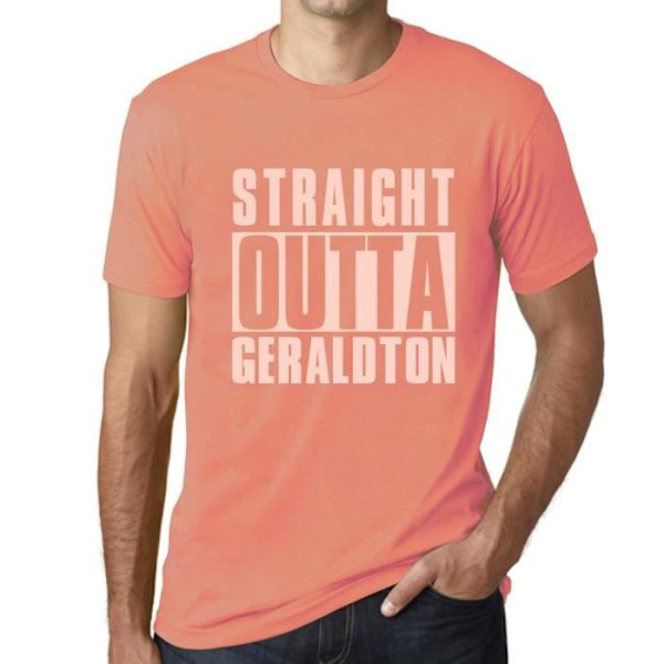 T-shirt herr Straight Outta Geraldton – Straight Outta Geraldton – Vintage T-shirt Aprikos XXL