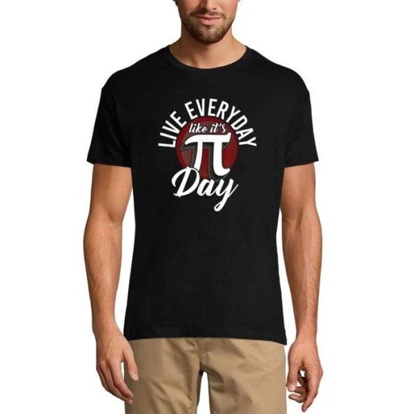 T-shirt herr Live Every Day Like It's Pi Day - Matematik – Live Everyday Like It'S Pi Day - Math – T-shirt djup svart M