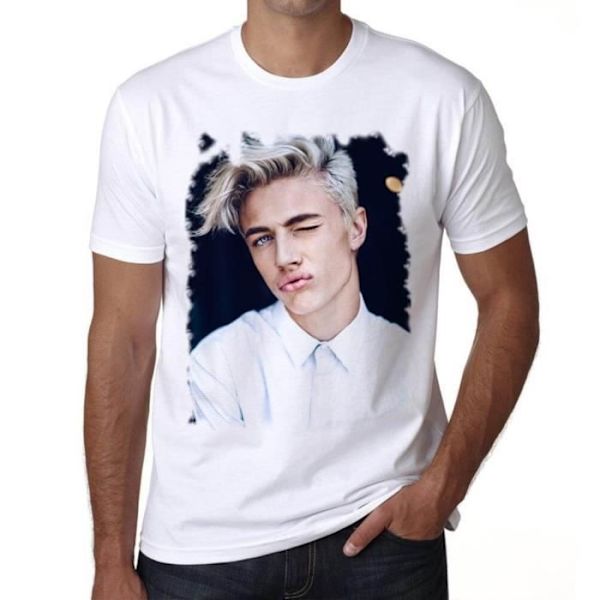 T-shirt - ULTRABASIC - Herr - 100% Bomull - Korta Ärmar - Rund Hals - Vintage Vit jag