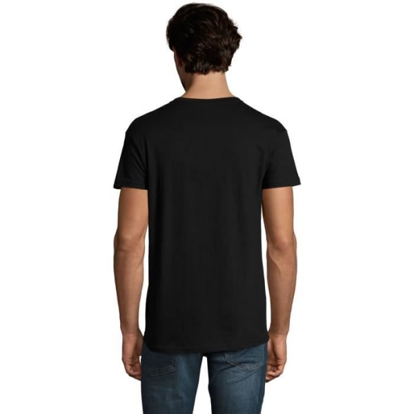 Herr ger aldrig upp på planande T-shirt – Vintage svart T-shirt djup svart XS