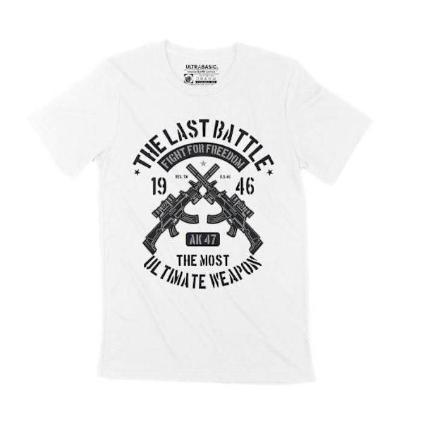 T-shirt herr The Last Battle 1946 – The Most Ultimate Weapon – The Last Battle 1946 – The Most Ultimate Weapon – 77 år Vit XXL