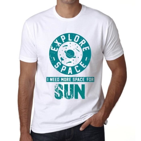 T-shirt herr Utforska rymden I Need More Space For Sun – Utforska Space I Need More Space For Sun – T-shirt Vit