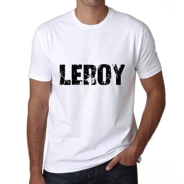Leroy T-shirt herr Vintage T-shirt Vit