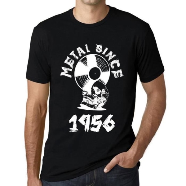 T-shirt herr metall sedan 1956 – metall sedan 1956 – 67 år t-shirt present 67-årsdag Vintage år 1956 svart djup svart