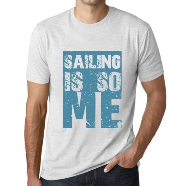 T-shirt herr Sailing Is So Me – Sailing Is So Me – Vintage vit T-shirt Ljungvit