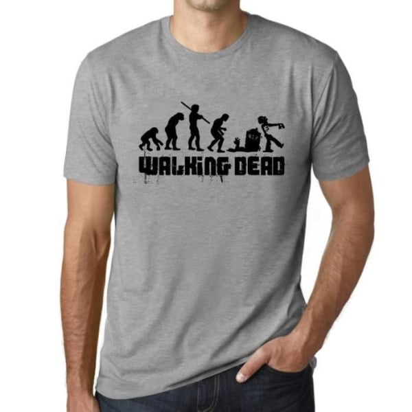 Walking Dead T-shirt för män Vintage grå T-shirt Ljunggrå