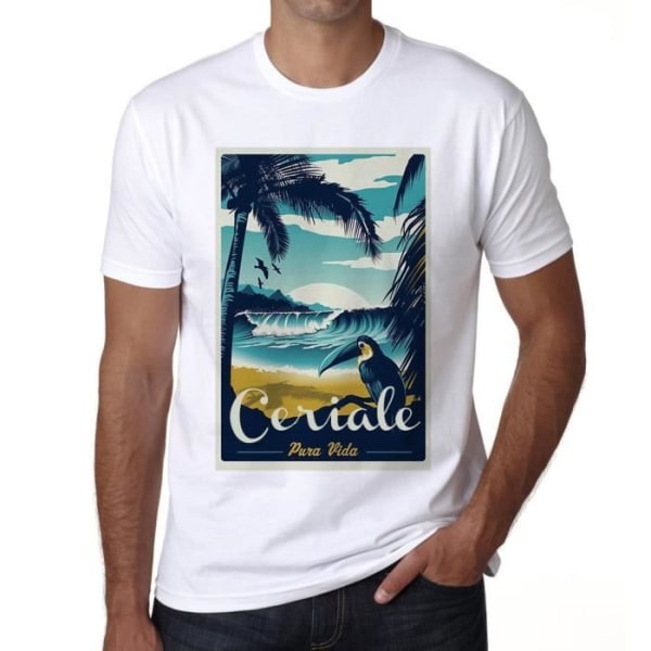 Pura Vida Beach Ceremony T-shirt för män – Pura Vida Beach Ceriale – Vintage T-shirt Vit XS
