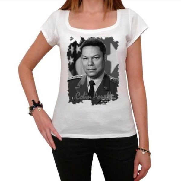 T-shirt Dam - ULTRABASIC - Chris Christie - 100% Bomull - Korta Ärm - Rund Hals Vit XS