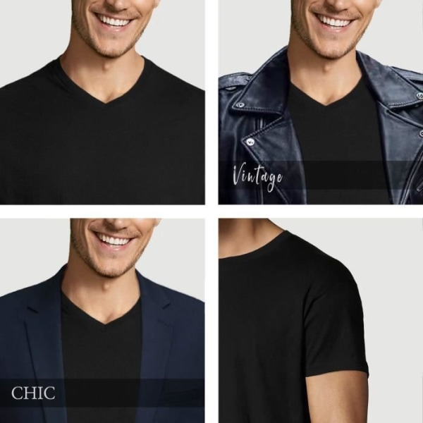 T-shirt med v-ringad herr Överlägsen urban stil sedan 1968 – överlägsen urban stil sedan 1968 – 55 år 55:e present T-shirt djup svart S