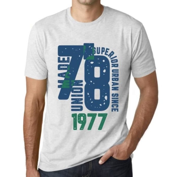 T-shirt herr Överlägsen urban stil sedan 1977 – Överlägsen urban stil sedan 1977 – 46-års 46-årspresent T-shirt Ljungvit