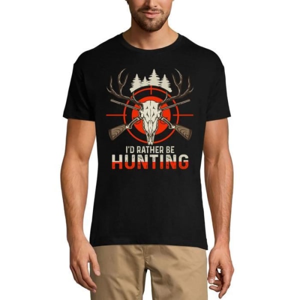 T-shirt herr I'd Rather Be Hunting - Hunter – I'D Rather Be Hunting - Hunter – Vintage Black T-shirt djup svart