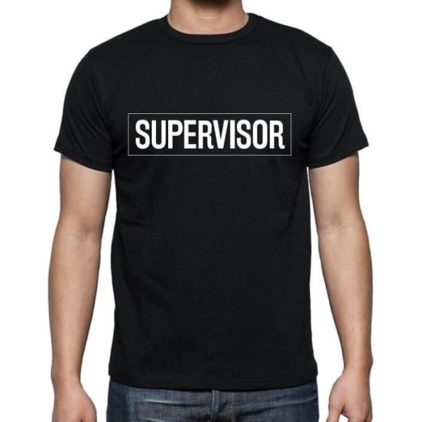 Mans Supervisor Profession T-shirt – Supervisor Yrke – Vintage svart T-shirt djup svart