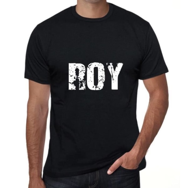 T-shirt herr Roy T-shirt vintage svart djup svart