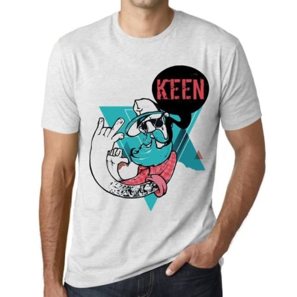 Herr T-shirt Funky Grampa Keen T-shirt Vintage White Ljungvit jag