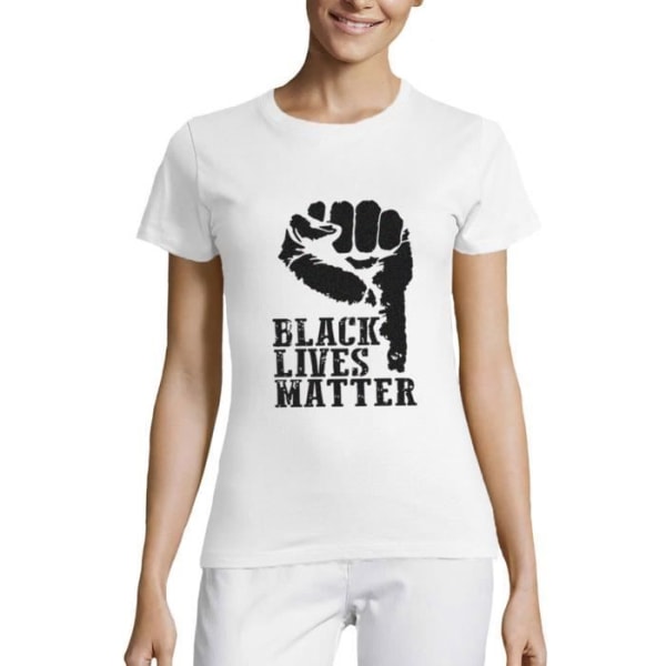 T-shirt med rund hals, dam Svart Lives Matter – Black Lives Matter – Vintage T-shirt Vit