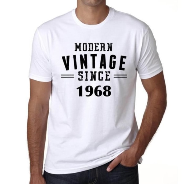 T-shirt herr Vintage Modern Sedan 1968 – Modern Vintage Sedan 1968 – 55 år T-shirt present 55-årsdag Vintage År 1968 Vit