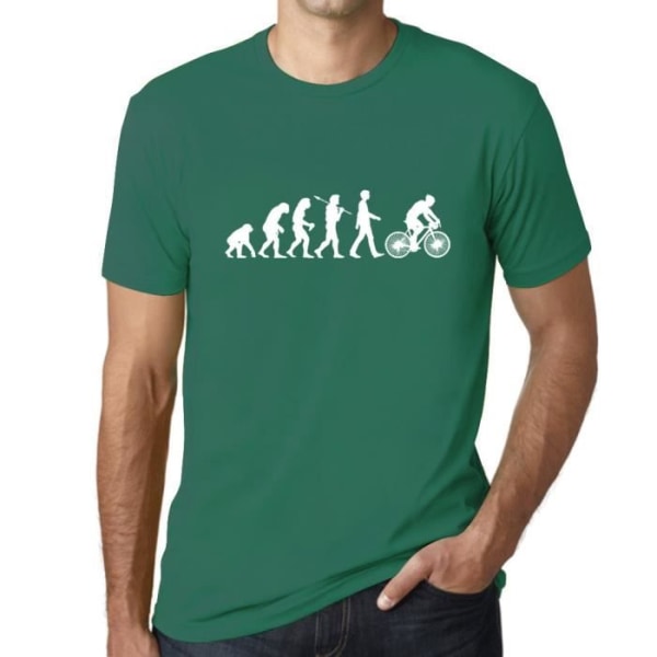 Evolution of Cycling T-shirt för män – Evolution Of Cycling – Vintage T-shirt Smaragd