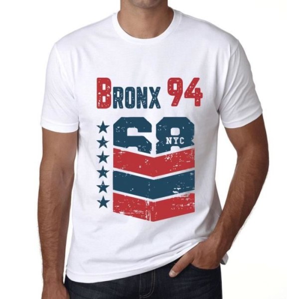 T-shirt herr Bronx 94 Vintage T-shirt Vit M