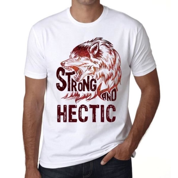 T-shirt herr En stark och hektisk varg – stark varg och hektisk – vintage-tröja Vit S