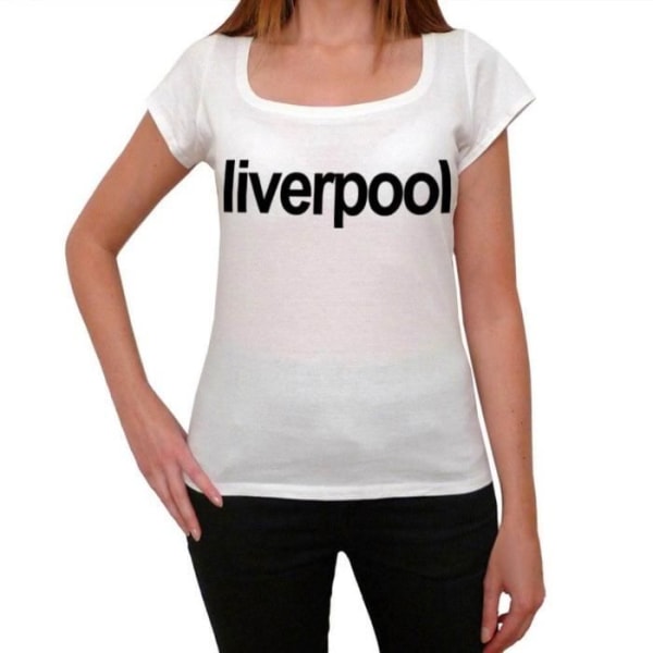 Liverpool T-shirt dam Vintage T-shirt Vit S