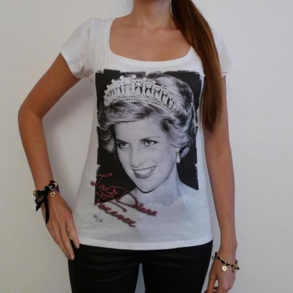 Lady Diana T-shirt Vintage T-shirt Vit
