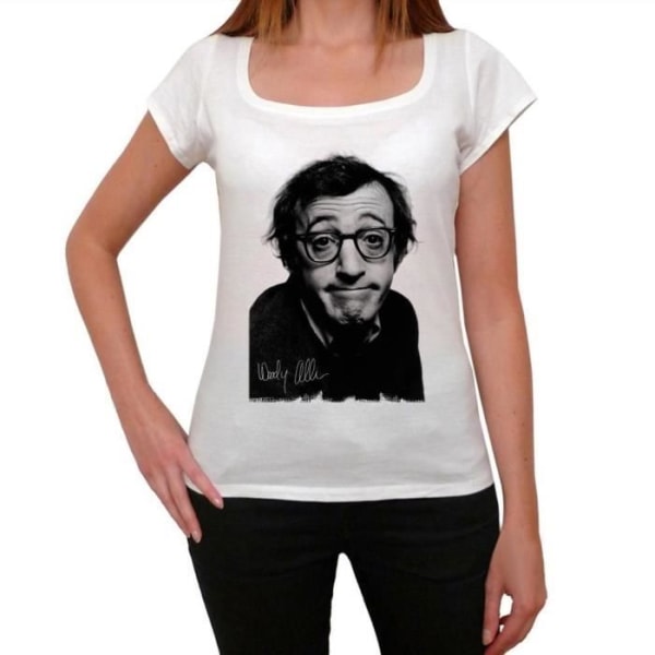 T-shirt för kvinnor Woody Allen Vintage T-shirt Vit