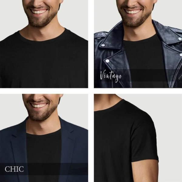 T-shirt herr Original vintage kläder sedan 2027 – Original vintage kläder sedan 2027 – Vintage T-shirt svart djup svart