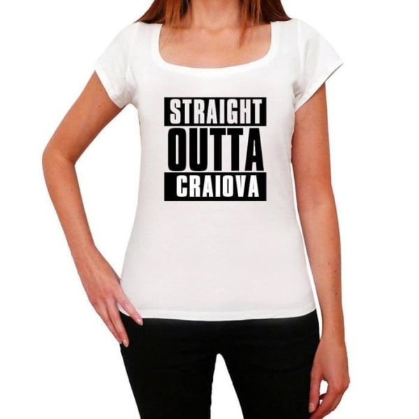 Dam T-shirt Rak Outta Craiova – Rak Outta Craiova – Vintage T-shirt Vit