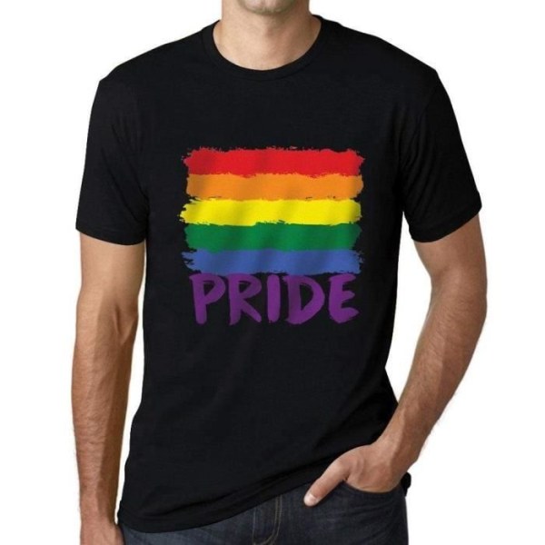 Lgbt Pride T-shirt för män – Lgbt Pride – Vintage svart T-shirt djup svart