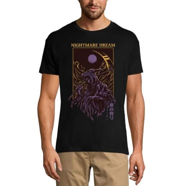 Nightmare Dream T-shirt för män - Skrämmande – Nightmare Dream - Skrämmande – Vintage svart T-shirt djup svart