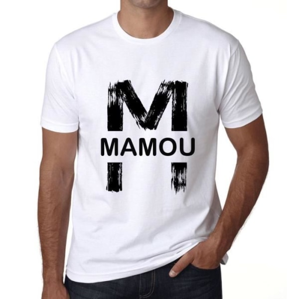 Mamou T-shirt herr Vintage T-shirt Vit