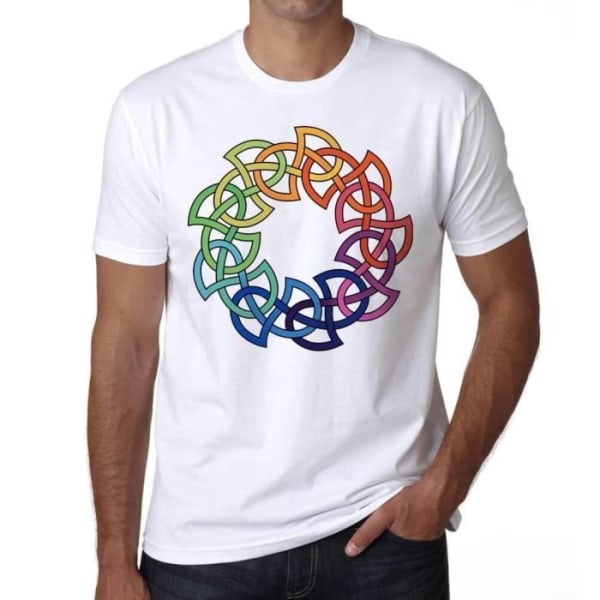 Celtic Knot Ring T-shirt för män – Celtic Knot Ring – Vintage T-shirt Vit
