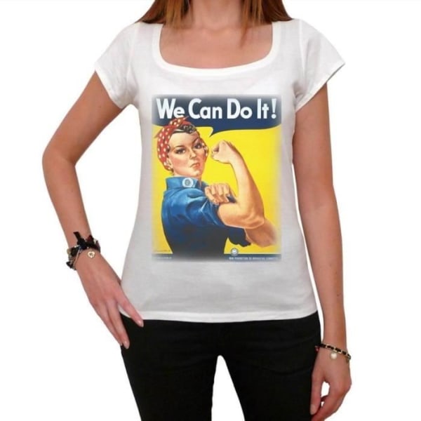 T-tröja för kvinnor Vi kan göra det! - Vi kan göra det! – Vintage T-shirt Vit