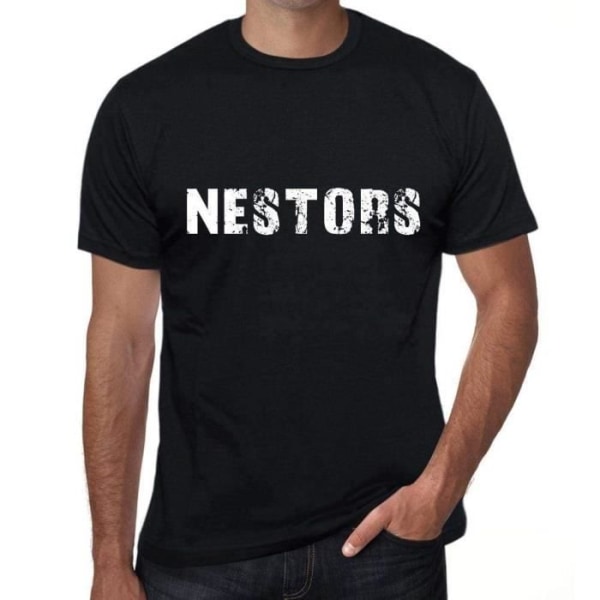 Herr T-shirt Nestors Vintage T-shirt Svart djup svart