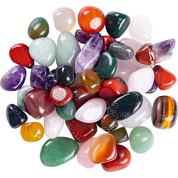 1lb Naturlige Tromlede Sten Og Krystaller Bulk - Assorterede Tromlede Polerede Sten
